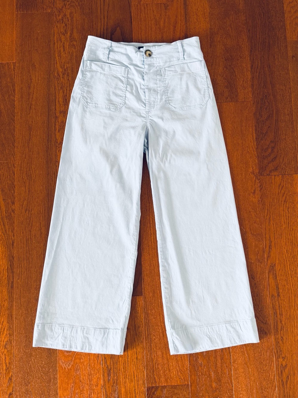 Maeve Colette Crop Wide Leg Pants Stretch Light Blue size 29